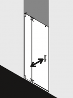 Душевая дверь Kermi Filia в нишу FI 1FN схема 1
