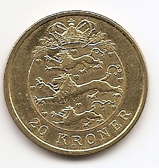 20 крон(Регулярный выпуск) Дания 2003