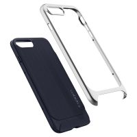 Чехол Spigen Neo Hybrid Herringbone для iPhone 8 Plus серебристый