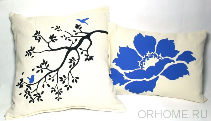 Комплект декоративных подушек "Синяя птица"