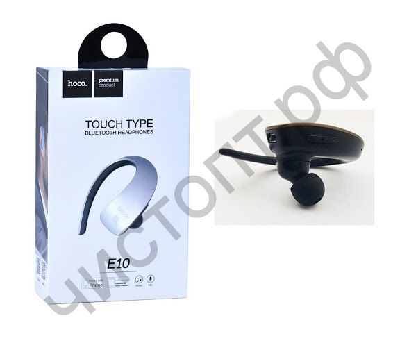 Bluetooth гарнитура моно HOCO E10 Touchable, цвет: серый