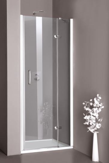 Пятиугольный душевой уголок Huppe Aura elegance с распашной дверью и креплением слева 4009 ФОТО