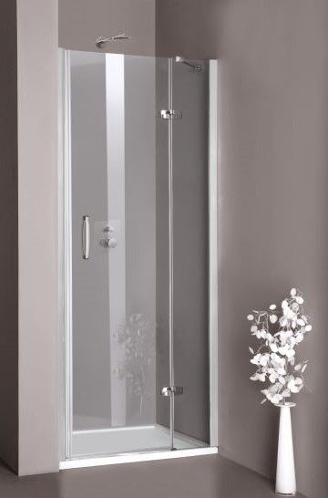 Huppe Aura elegance Раздвижная душевая дверь с неподвижным сегментом и доп. элементом крепление справа 4019 ФОТО