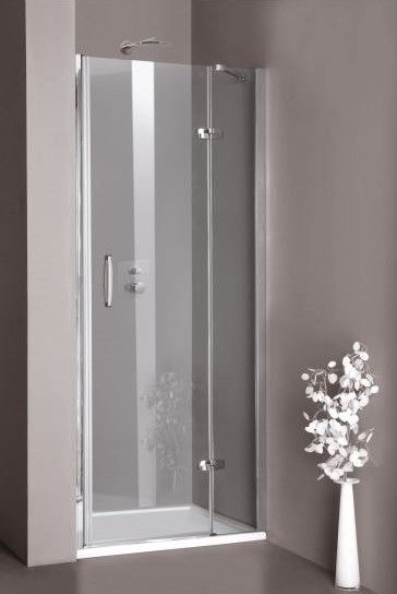Huppe Aura elegance Раздвижная душевая дверь с неподвижным сегментом и доп. элементом крепление справа 4019 ФОТО