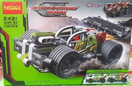 Конструктор Decool Technic Зеленый гоночный автомобиль 3421 (Аналог LEGO Technic 42072) 135 дет