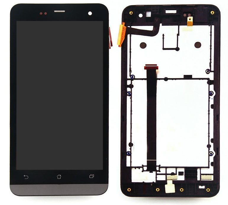 LCD (Дисплей) Asus A500CG ZenFone 5/A500KL Zenfon 5/A501CG Zenfon 5 (в сборе с тачскрином) (в раме) (black) Оригинал