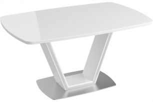 Обеденный стол SAMURAI белый 95x150+45