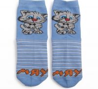 голубые носки с кошкой