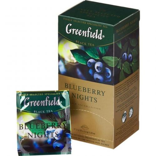 Чай Greenfield Blueberry nights черный с черникой 25 пак