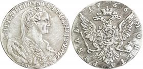 АКЦИЯ!!! 1 рубль 1766 Императрица ЕКАТЕРИНА II Великая