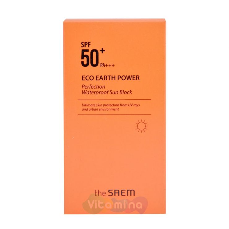 The SAEM Eco Earth Power Perfection Waterproof Sun Block Водостойкий солнцезащитный крем SPF50+