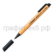 Ручка капиллярная Stabilo GREENpoint 0.8мм черная 6088/46
