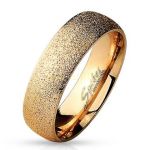 Позолоченное розовым золотом кольцо Spikes с золотой крошкой (арт. 280147)