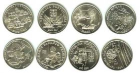 Открытие Бразилии Набор из 4 монет 200 эскудо Португалия 1999