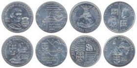 500 лет раздела Мира между Испанией и Португалией набор из 4 монет 200 эскудо Португалия 1994