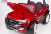 Детскй красный электромобиль Форд Рейнджер - под капотом много места для игрушек !