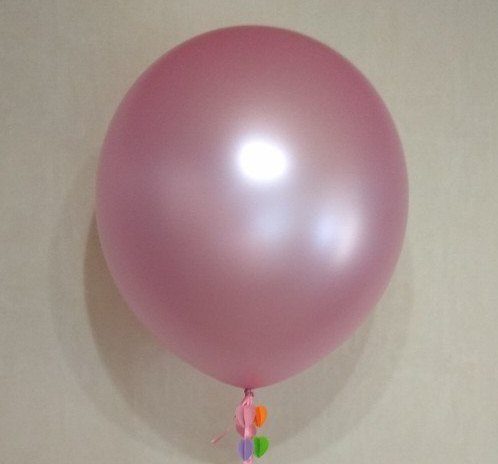Розовый перламутровый большой шар латексный с гелием