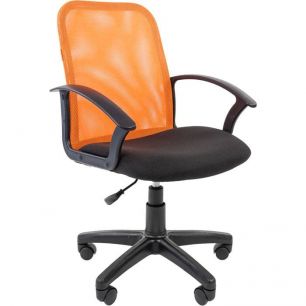 Кресло CHAIRMAN 615/ORANGE для оператора, сетка/ткань, цвет оранжевый/черный
