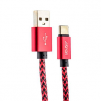 Кабель USB Aspor A162 Type-C в оплетке (0,3 метра) (red)