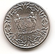 25 центов( Регулярный выпуск) Суринам 1966