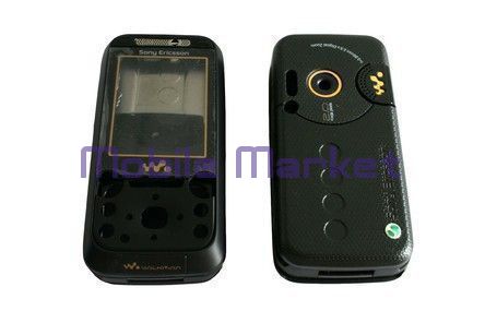Sony Ericsson W880 - корпус (цвет - черный, оранжевая задняя часть) купить  по цене 750 р. в Челябинске - интернет магазин