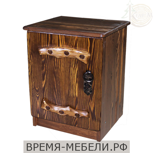 Тумбочка "Русич 1" (дверь) с элементами ковки