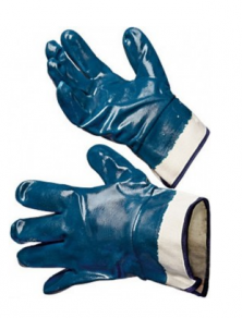 Перчатки хб с нитриловым покрытием НИТРОС КП, РП ( защита от щелочи, кислот, масел )