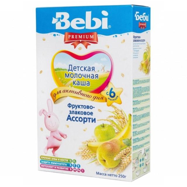 Каша молочная bebi premium фруктово-злаковое ассорти