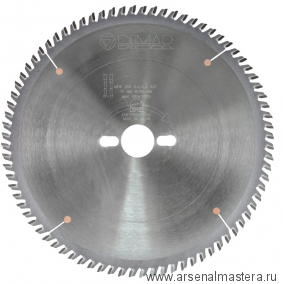 Пильный диск для древесно-плитных материалов поперечный рез 250x30x3.2/2.2x80 MW DIMAR  арт.90105706