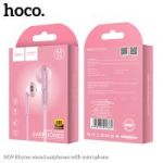 Наушники с гарнитурой Hoco M39 Rhyme sound, розовые