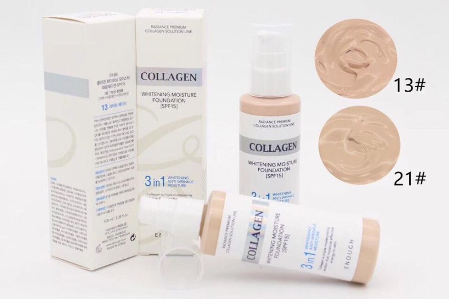Тональный крем с коллагеном Collagen Whitening Moisture Foundation 3 in 1 SPF 15 №21 (100 мл)