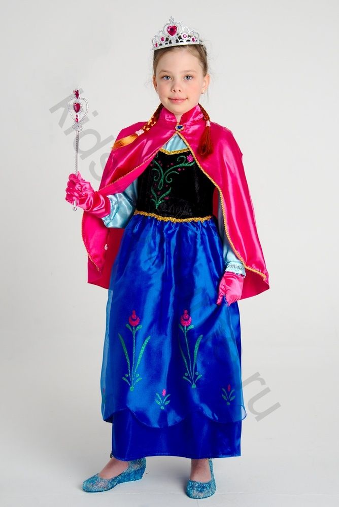 Нарядный костюм платье   принцессы  Анны  "Холодное Сердце" **BEAUTIFUL** с розовой накидкой