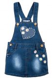 Сарафан джинсовый для девочки Bonito Jeans с цветочками