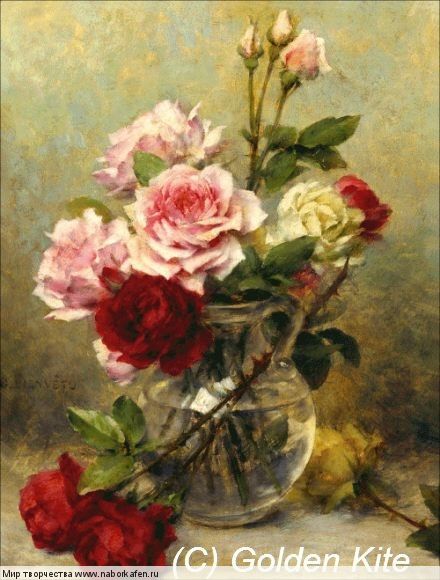 1904. A Vase of Roses