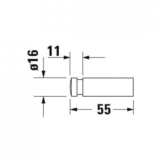 Duravit D-Code 9904 настенный крючок для ванной комнаты схема 1