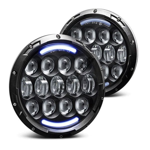 Светодиодные фары 7" дюймов Main-90W Black