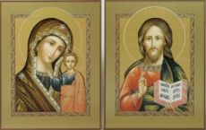 Венчальная пара 41: Казанская икона Божией Матери и Господь Вседержитель