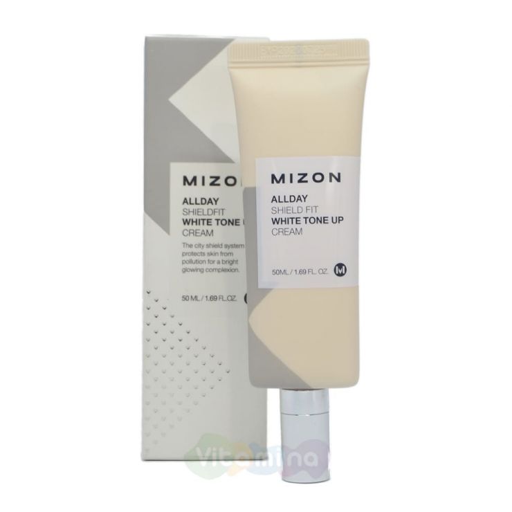 Mizon Отбеливающий увлажняющий крем для лица All day Shield Fit White Tone Up Cream, 50 мл
