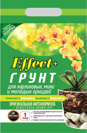 Грунт для мини орхидей Effect+  1л (+ пеностекло)