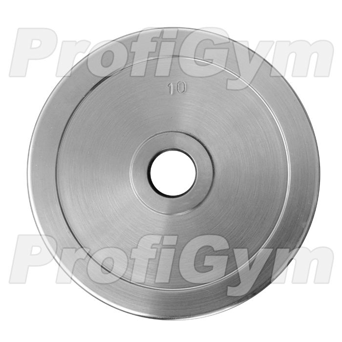 Диск хромированный «ProfiGym» 10 кг посадочный диаметр 26 мм