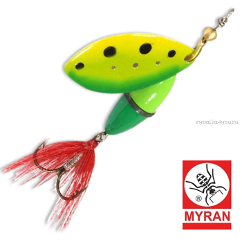 Блесна вертушка Myran Wipp 10 гр / цвет: Lemon 6843-600
