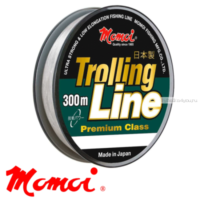 Леска монофильная Momoi Trolling Line 300 м / цвет: прозрачный