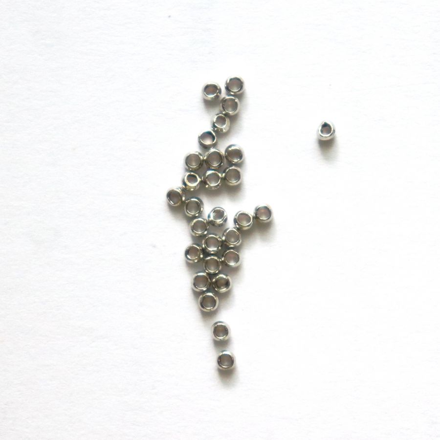 Кримпы-шарики, 1 мм, цвет никель, ~ 100 шт