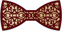Деревянный галстук-бабочка ажурная тематика