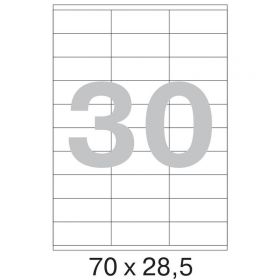 73638 / 641818 Этикетки самоклеящиеся Mega label белые 70x28.5 мм (30 штук на листе А4, 100 листов в упаковке)