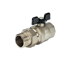 Кран шаровой 1.1/4" полнопроходной, ВР/НР, ручка бабочка, американка