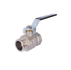 Кран шаровой 1/2" (красная ручка) стандартнопроходной, ВР/НР, ручка рычаг