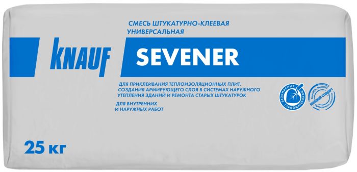 Штукатурно-клеевая смесь для теплоизоляции Knauf Севенер, 25 кг