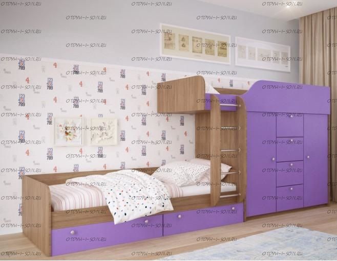 Кровать двухъярусная Виолетта 80 (любые цвета)