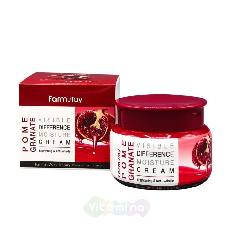 FarmStay Увлажняющий крем для лица с экстрактом граната Pomegranatе Visible Difference Moisture Cream, 100 мл
